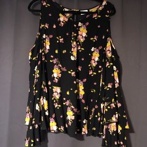 Off shoulder floral blouse